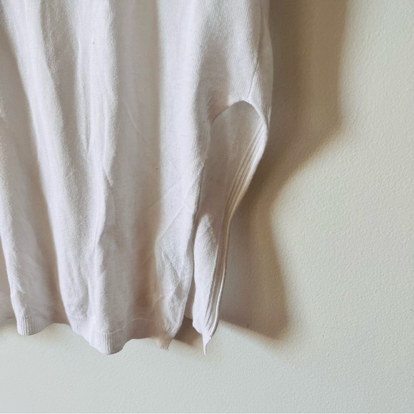 Oak + Fort Semi-sheer white oversized top super soft Sz small - Picture 4 of 5